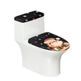 thumbnail image 1 of HELLHERO Father Christmas Toilet Lid Cover Set Elastic Bottom 2-Piece Machine Washable Easy to Clean for Bathroom Home, 1 of 8