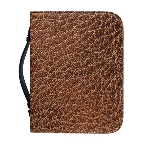 HELLHERO Faux Leather Texture Church Bible Bag Large Capacity for Christian Prayer Study Outdoor Bible Study, PU Leather Pen Holder Bible Case