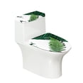 thumbnail image 1 of HELLHERO Fern Leaf Toilet Lid Cover Soft Toilet Cover Set & 2 Piece Set for Hotel Non-Slip Universal, 1 of 5