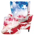 thumbnail image 1 of HELLHERO Firework Stars US Flag 2 Piece Wingback Chair Covers, Comfy Elastic Bottom Wing Chair Covers Slipcovers Spandex Single-Seat Wingback Armchair Covers for Living Room Bedroom, 1 of 7