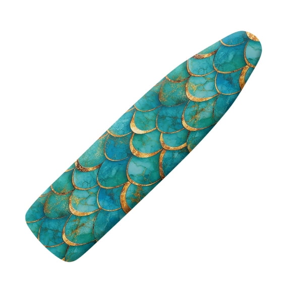 HELLHERO Fish Scale Pattern Ironing Board Cover Hook & Loop Fasteners Dust Covers Soft Fabric for Gifts