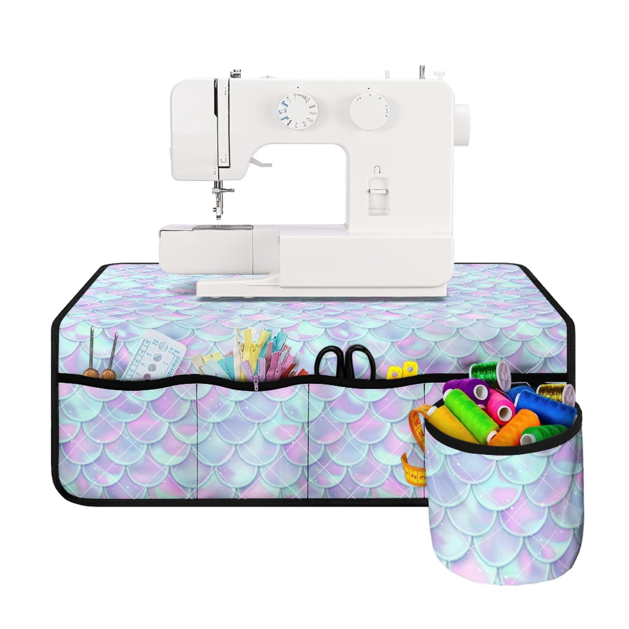 HELLHERO Fish Scale Pattern Premium Fabric Sewing Machine Mat Non Slip ...