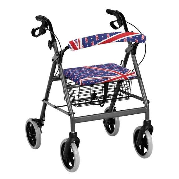 HELLHERO Flag of Australia Walker Covers Rollator Walker Seat Back Cover for Seniors Adult Stretchable Material Reusable for Protection Covers