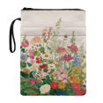 thumbnail image 1 of HELLHERO Floral Garden Bag Book Protector Easy Carry Book Case Washable Book Storage Bag Decorative Design with Book Cover Carrying Case 11.42 x 8.66 Inch, 1 of 8