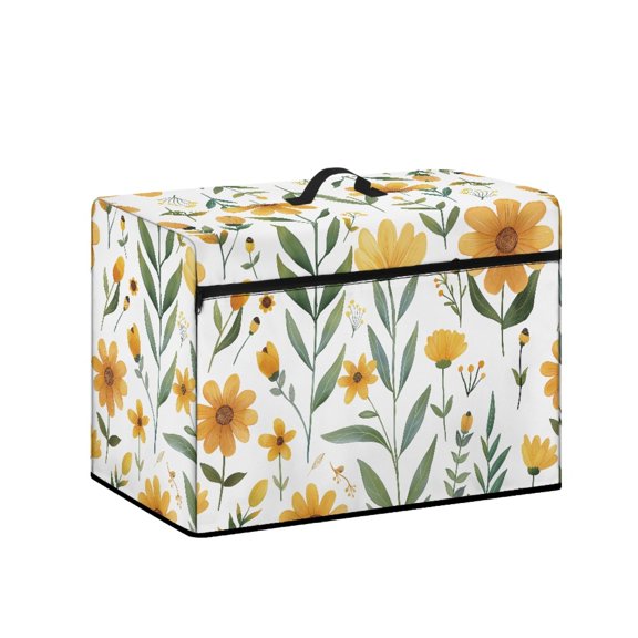 HELLHERO Floral Pattern Design Sewing Machine Covers Easy to Replacement Washable 17.7x8.6x12.5 Inch Waterproof Material