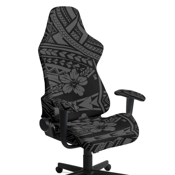 HELLHERO Floral Pattern Gaming Chair Cover with Armrest Cover, Set of 4 Breathable Stretchable Computer Gaming Chair Slipcovers with Armrest Covers for Game Room Office