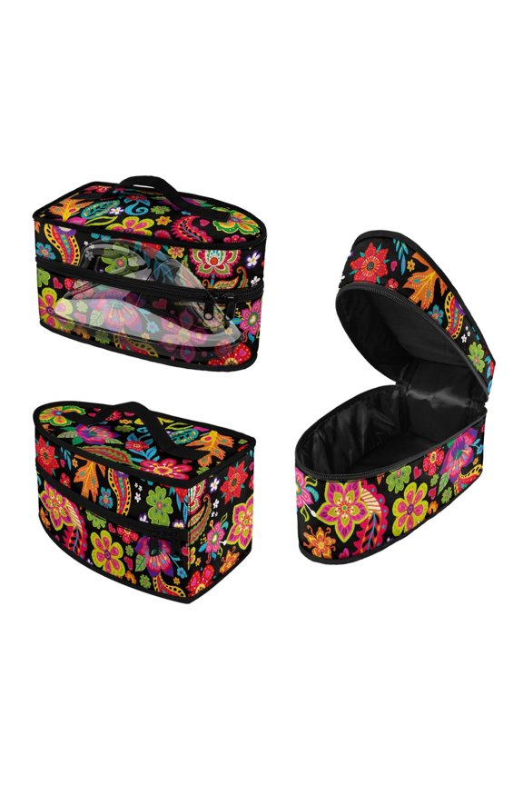Floral Pattern Multi-Colored Dustproof Travel Home Iron Organizer Large Size Polyester, Case Only