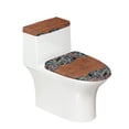 thumbnail image 1 of HELLHERO Floral Pattern Polyester Bathroom Toilet Cozy Set for Gift Thankful Fall Toilet Lid Dust Cover Set with Soft 2 Pcs Set, Easter, 1 of 8