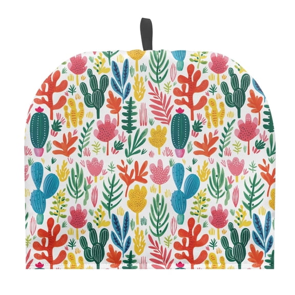 HELLHERO Floral Pattern Polyester Canvas Tea Cozy, Keep Warm Large Teapot Cover Teapot Protective