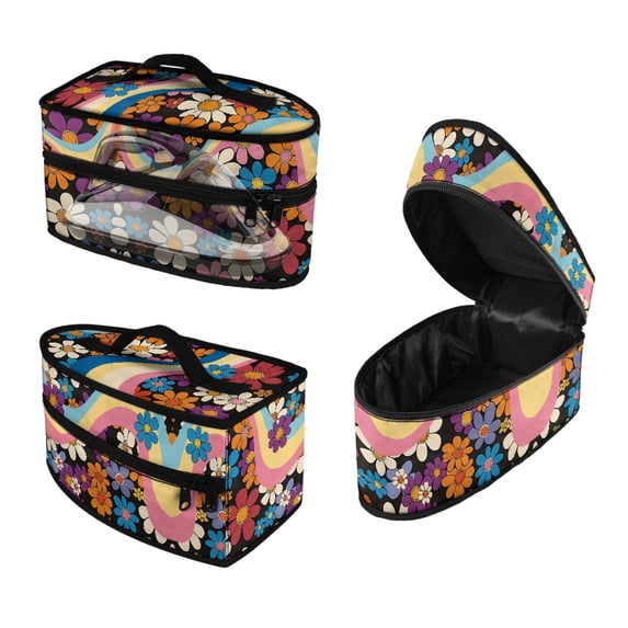HELLHERO Floral Polyester Portable Steamer Case, Bag Only