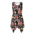 thumbnail image 1 of HELLHERO Floral print Sleeveless Sundress, Side Pockets Asymmetric Hem Midi Dress With Side Pockets Comfort Summer Sleeveless Dress for Vacation Daily, 1 of 8