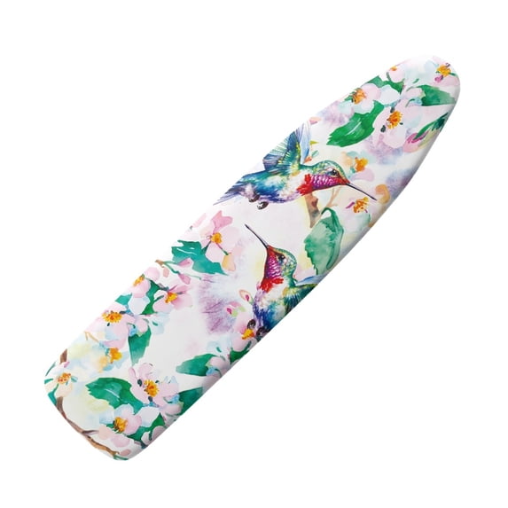 HELLHERO Flower Hummingbird Ironing Board Cover 3 Fasteners Elastic Edge Ironing Board Covers Dustproof Covers Anti-Slip, Flower Hummingbird
