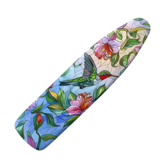 HELLHERO Flower Hummingbird Pattern Ironing Board Cover, 15×54inch, This Cover Fits Most Standard Boards, Dust - Proof Ironing Accessory for Home Decoration