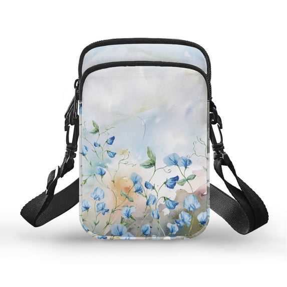 HELLHERO Flowers Crossbody Sling Bags Women Adult 4.33x1.97x7.09 Lightweight Outdoor Travel Unisex with Adjustable Strap for Daily Commute or Casual Outings