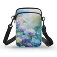 thumbnail image 1 of HELLHERO Flowers Dragonfly Women Crossbody Bag 2 Layers Polyester Women 4.33"x1.97"x7.09" for Outdoor Travel, 1 of 7