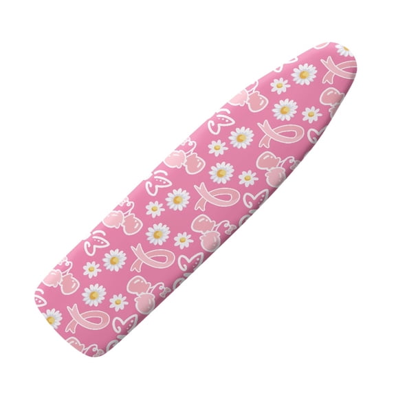 HELLHERO Flowers Ironing Board Cover, Soft Ironing Board Cover, Non Stick Scorch and Stain Resistant Standard Size 15x54 Inch with Elastic Edges