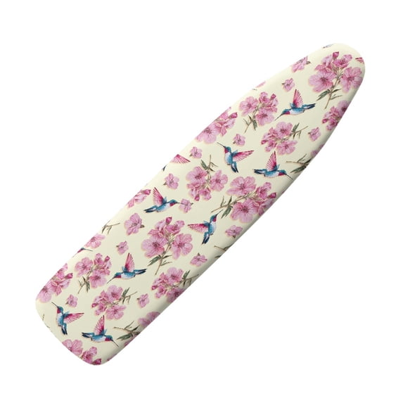 HELLHERO Flowers Ironing Board Covers Anti-Slip Polyester Fiber Fabric Hook and Loop Replacement Anti-Slip Ironing Board Cover(Not Heat Resistant)