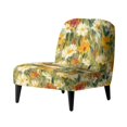 thumbnail image 1 of HELLHERO Flowers Pattern Dustproof Soft Fabric Armless Accent Chair Protector Decorations Armless Accent Chair Cover for Armless Accent Chairs, 1 of 8