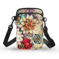 thumbnail image 1 of HELLHERO Flowers Pattern Shoulder Bags Polyester Adjustable Strap Small Crossbody Purse for Travel, 1 of 7