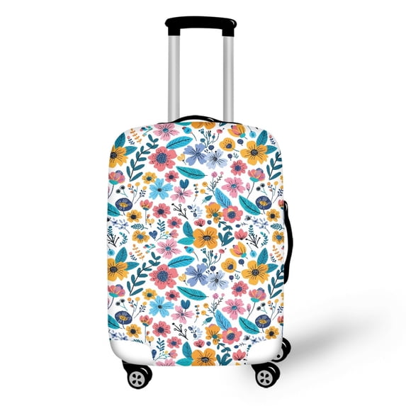 HELLHERO Flowers Pattern Soft Suitcase Cover for Adults, All Size Durable Unique Luggage Cover