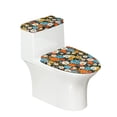 thumbnail image 1 of HELLHERO Flowers Pattern Toilet Seat Cover Adjustable Toilet Top Cover & 2-Piece for Modern Bathrooms Easy to Clean Elastic Edge, 1 of 8