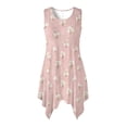 thumbnail image 1 of HELLHERO Flowers Summer Sleeveless Dress, Side Pockets Sleeveless Sundress with Irregular Hem Crew Neck for Leisure Travel, 1 of 8