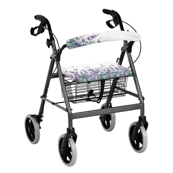 HELLHERO Flowers Walker Covers for Seniors Rollator Walker Seat Back Covers Easy to Install Moisture Wicking for The Elderly