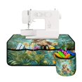 thumbnail image 1 of HELLHERO Foldable Polyester Fabric Sewing Machine Pad Dustproof Durable to Keep Sewing Accessories Sewing Machines Pad with 4 Pockets for Most Sewing Machines, 1 of 5