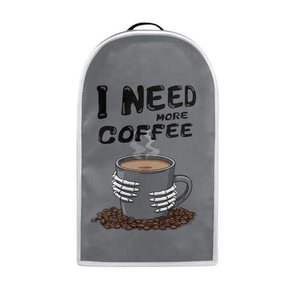 HELLHERO Food Processor Cover for Kitchen Counter & Kitchen Use 1pc Coffee and Coffee Bean Patterns