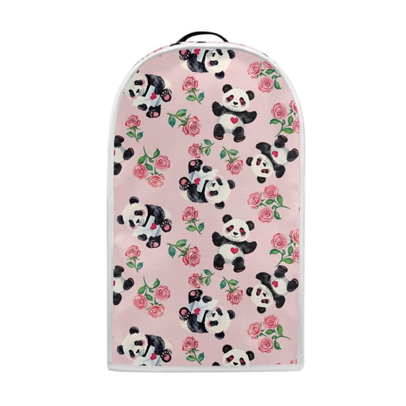 HELLHERO Food Processor Cover with Handle Foldable Protective Case for Home Kitchen Panda Rose