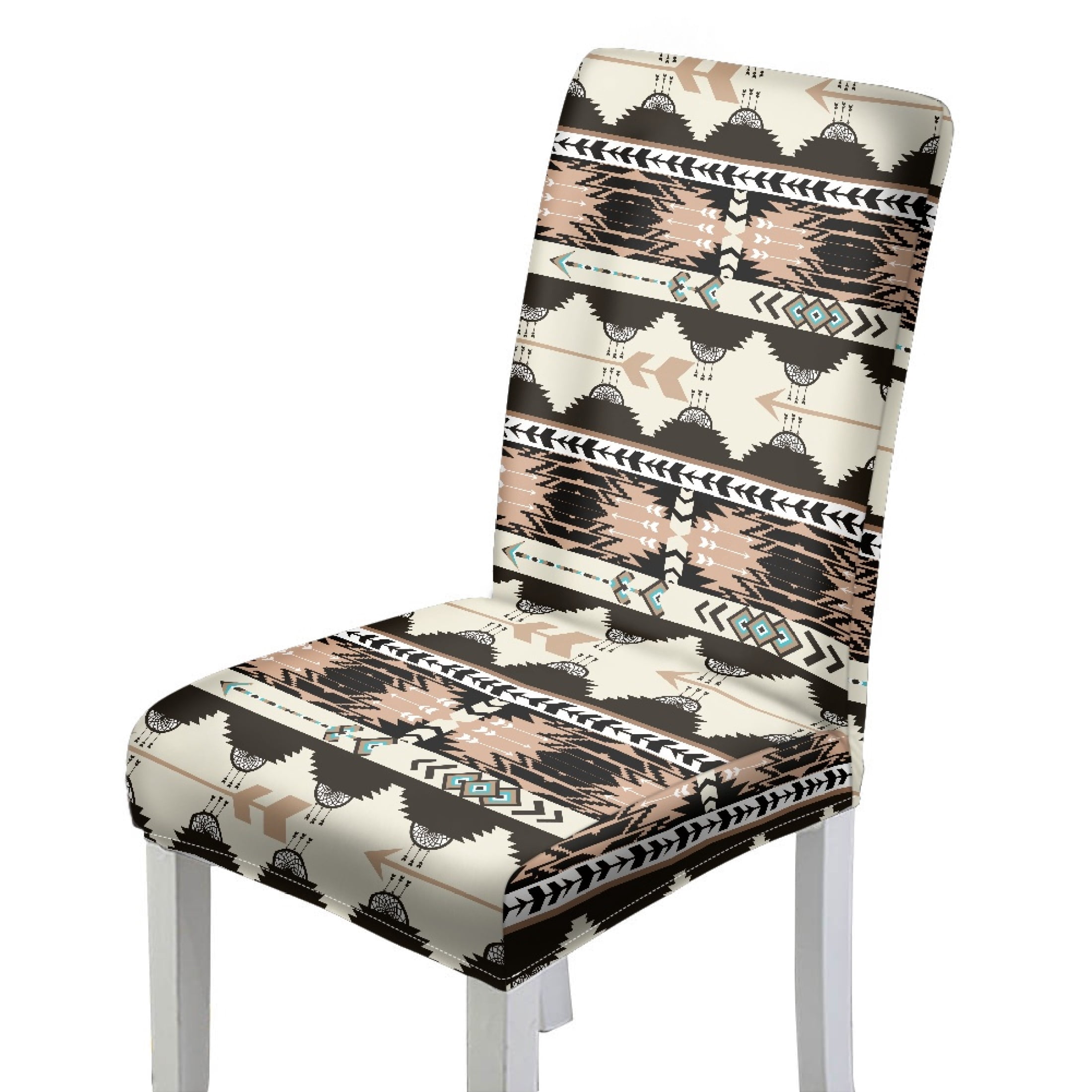 Pattern Chair Covers HELLHERO Geometric Arrow Pattern Dining Chair Covers, Removable Dining ...