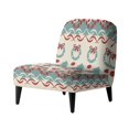 thumbnail image 1 of HELLHERO Geometric Patterns Armless Accent Chair Protector, Dustproof Stretch Elastic Bottom Armless Accent Chair Washable Cover for Living Room Home, 1 of 8