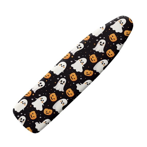 HELLHERO Ghost Pumpkin Pattern Ironing Board Cover Breathable Dust Covers Easy to Clean Ironing Board Covers for Tailor Shop(No Padding)