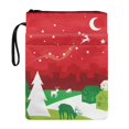 thumbnail image 1 of HELLHERO Gift Bag Bible Case Bag, 11.42 x 8.66 Inch Polyester Carrying Book Case Book Storage Bag Easy Carry Book Case with Book Protection, Gift for Women Reindeer Sleigh, 1 of 8