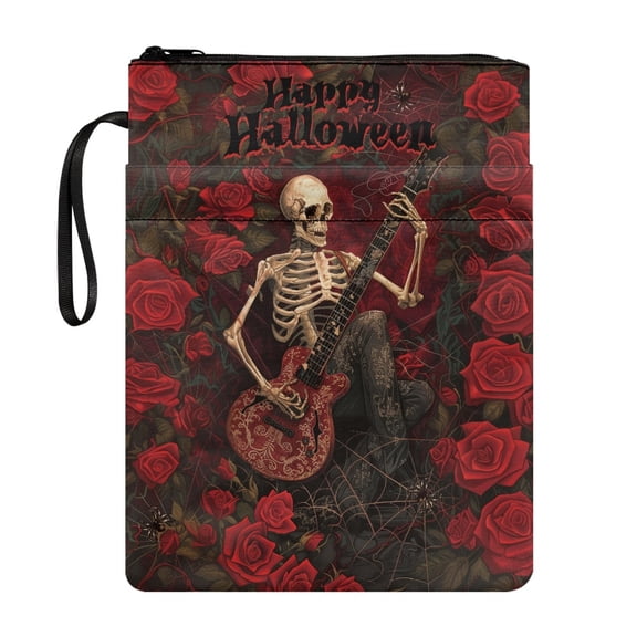 HELLHERO Gift Bag Book Cover Sleeve, 11.42 x 8.66 Inch Polyester Fabric Easy Carry Book Case Reusable Book Cover Carrying Case with Lightweight, Halloween