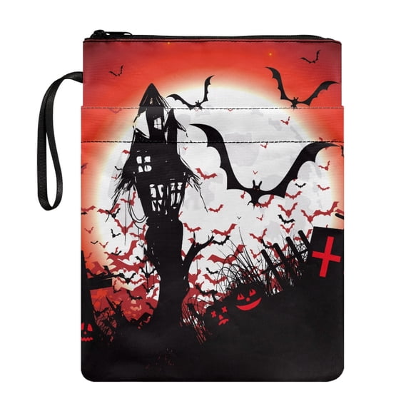 HELLHERO Gift Book Sleeve Protector Pouch with Decorative Design Book Protection Polyester Fabric Book Carrying Case Washable 11.4 Inch X 8.66 Inch 1 pc