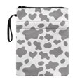 thumbnail image 1 of HELLHERO Gift Books Sleeve with Washable Polyester Fabric Storage & Portability Book Protection Class Office Pocket for Friend 11.42 x 8.66 Inch, Cow Print with Hearts, 1 of 8