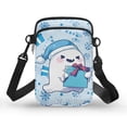 thumbnail image 1 of HELLHERO Gift Ghost Blue 2 Layers Small Crossbody Purse Lightweight for Casual Use, 1 of 7