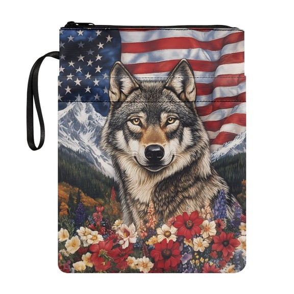 HELLHERO Gift Polyester Fabric Book Organizer Bag for Friend 11.4 Inch X 8.66 Inch for Stationery, Accessories Lightweight
