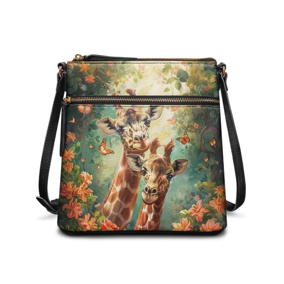 HELLHERO Giraffe Stylish Satchel Bag for Daily Storage Daily Use, Water-Resistant Waterproof Sling Bag Durable Crossbody Bag