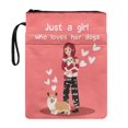 thumbnail image 1 of HELLHERO Girl and Corgi Pattern Design Book Protector Bible Covers for Handle Carrying Book Case Polyester with Lightweight and Washable, 1 of 5