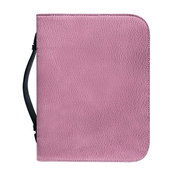 HELLHERO Glittery Pink Textured Pattern Church Bible Bag for Women, Bookmark Belt Bible Cover with Large Capacity for Bible Study Daily Work Christian Prayer
