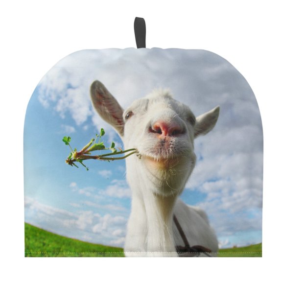 HELLHERO Goat Pattern Design Teapot Dust Cover Keep Warm Insulation Portable, Holiday