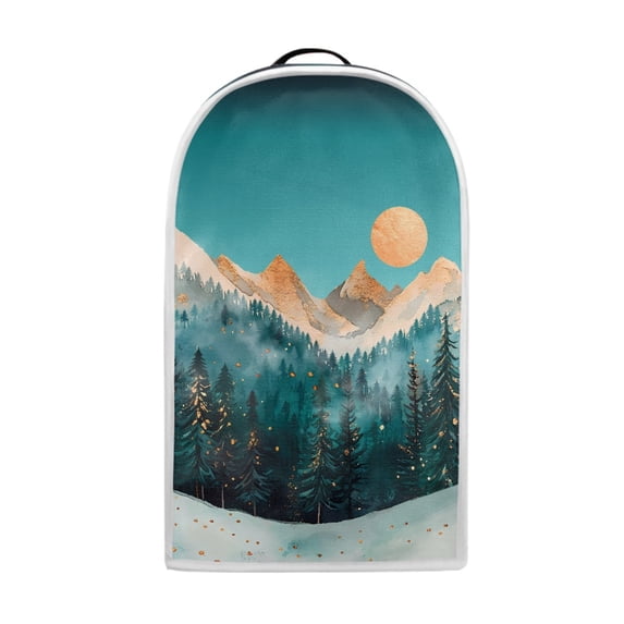 HELLHERO Golden Mountain Pattern 1Pcs Coffee Machine Dust Cover, Reusable Blender Cover for Kitchen