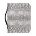 thumbnail image 1 of HELLHERO Gray Croc Bible Covers for Men, Zippered Pockets Church Bible Bag with Portable for Prayer Bible Study Christian Prayer Study, 1 of 12