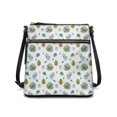 thumbnail image 1 of HELLHERO Green Leaf Pattern Sling Bag, Fashion Shoulder Bag PU Leather Waterproof Casual Shoulder Bag for Daily Shopping, 1 of 6