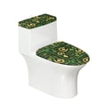 thumbnail image 1 of HELLHERO Green and Gold Four-Leaf Clover Toilet Lid Seat Cover & 2 Pack Toilet Protector Cover & Elastic Bottom for Bathroom Home Comfort, 1 of 7