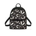 thumbnail image 1 of HELLHERO Halloween Bat Spider Web Pattern Mini Backpack with Front Pocket Smooth Zipper Small Work Bag for Walking, Polyester Backpack Purse for Women for Hiking, 1 of 8