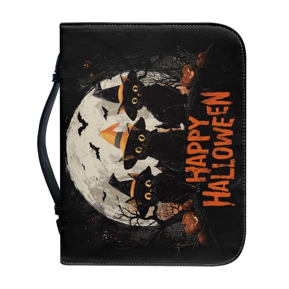HELLHERO Halloween Black Cat Pattern Bible Covers for Women ...