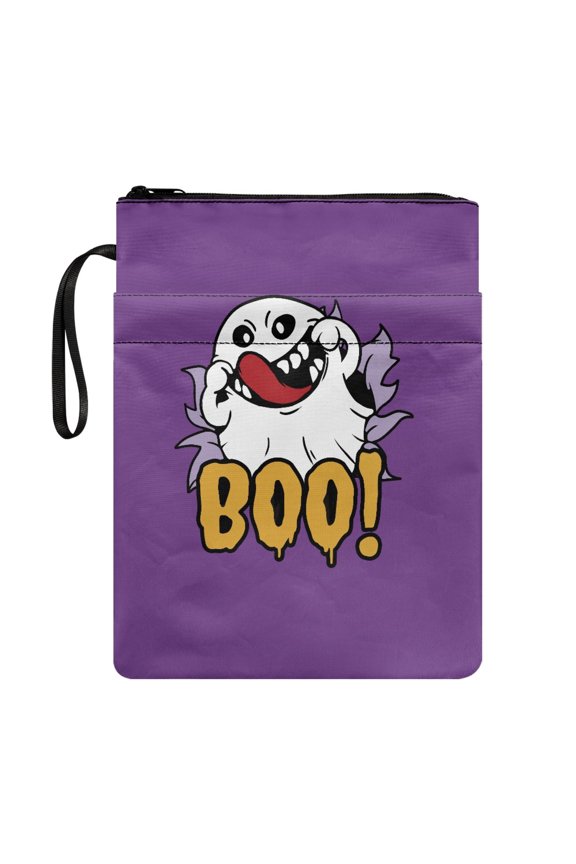 Halloween Book Club Gifts Book Cover Sleeve Pouch, 11.42 x 8.66 Inch Polyester Storage & Portability Book Carrying Case Easy Carry Book Case